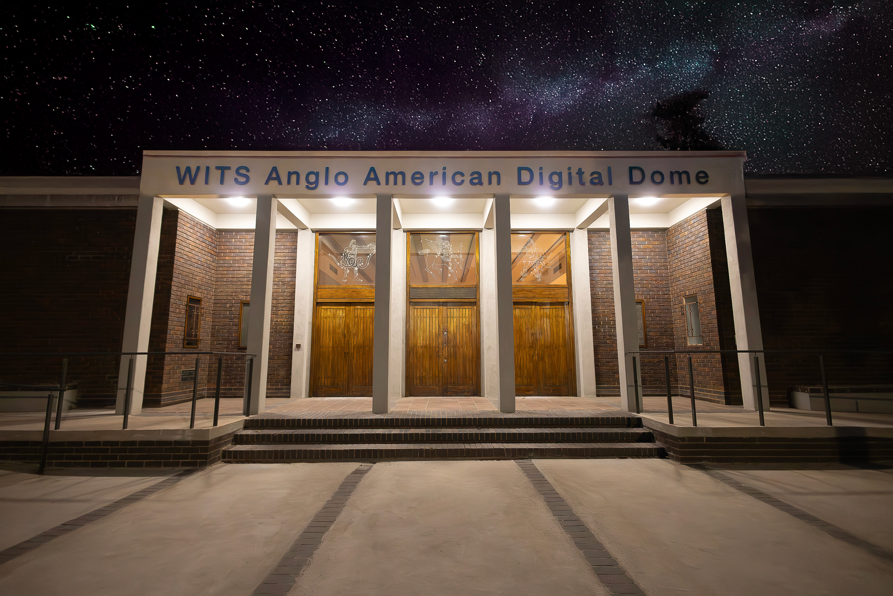 Wits Anglo American Digital Dome front starry night sky